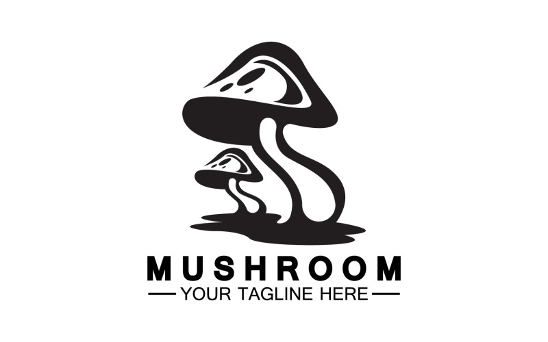 Mushroom icon logo vector template v19 Logo Template