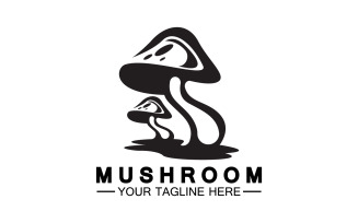 Mushroom icon logo vector template v19