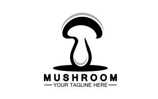Mushroom icon logo vector template v1