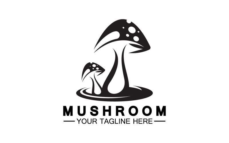 Mushroom icon logo vector template v20 Logo Template
