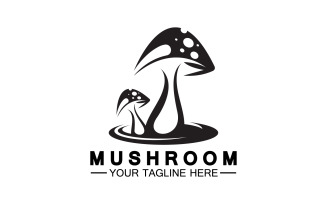 Mushroom icon logo vector template v20
