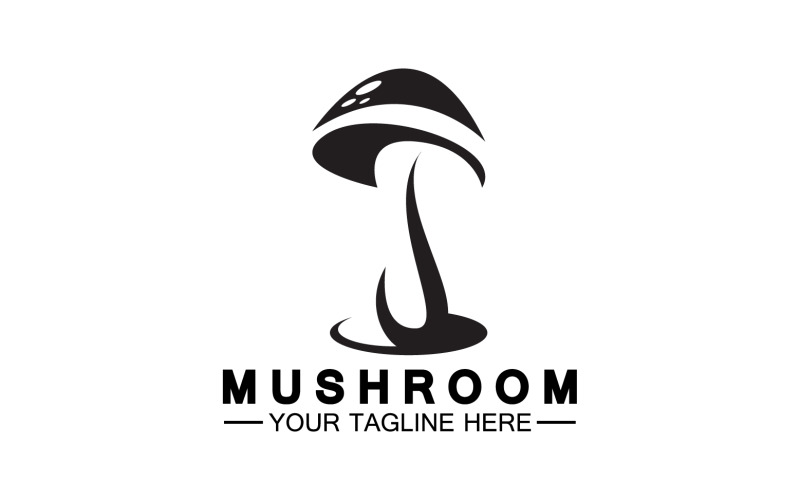 Mushroom icon logo vector template v21 Logo Template