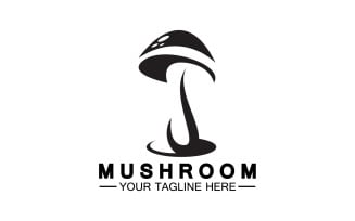 Mushroom icon logo vector template v21