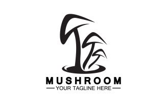Mushroom icon logo vector template v23