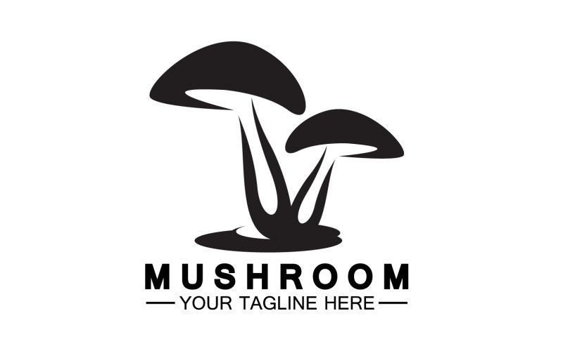 Mushroom icon logo vector template v24 Logo Template