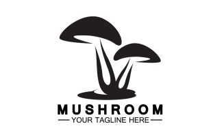 Mushroom icon logo vector template v24