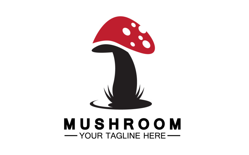 Mushroom icon logo vector template v25 Logo Template
