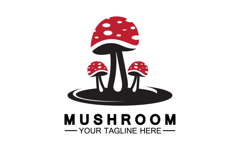 Mushroom icon logo vector template v26 Logo Template