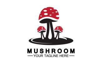 Mushroom icon logo vector template v26