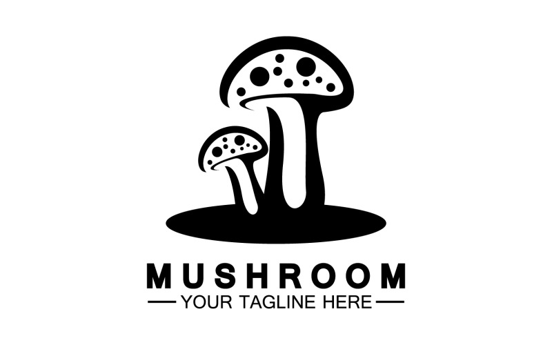 Mushroom icon logo vector template v27 Logo Template