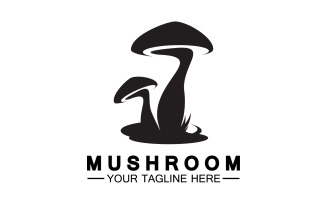 Mushroom icon logo vector template v28