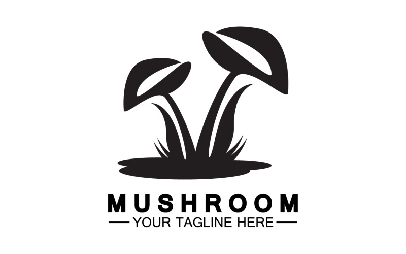 Mushroom icon logo vector template v29 Logo Template