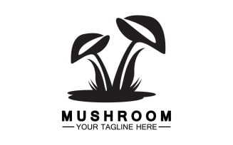 Mushroom icon logo vector template v29