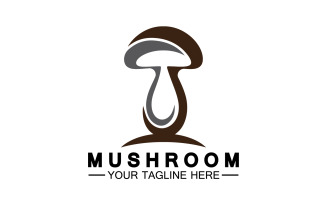 Mushroom icon logo vector template v2