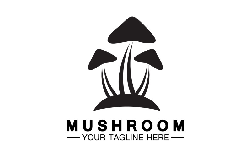 Mushroom icon logo vector template v30 Logo Template