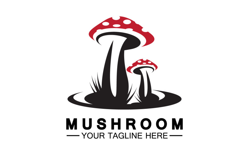 Mushroom icon logo vector template v31 Logo Template