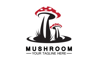 Mushroom icon logo vector template v31