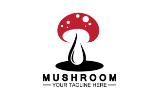 Mushroom icon logo vector template v3