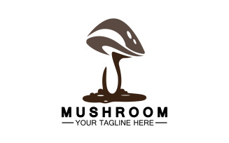 Mushroom icon logo vector template v4