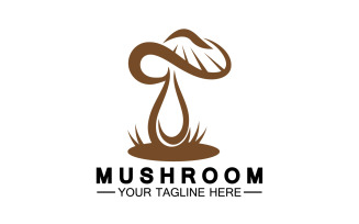 Mushroom icon logo vector template v6