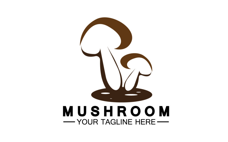 Mushroom icon logo vector template v8 Logo Template