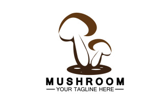 Mushroom icon logo vector template v8