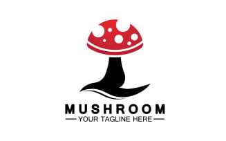 Mushroom icon logo vector template v9
