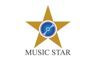 Music note play icon logo v21