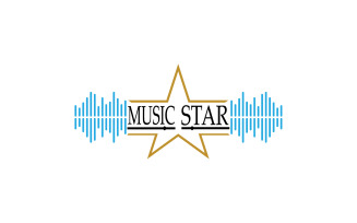 Music note play icon logo v30