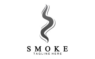 Smoke flame logo vector template v11