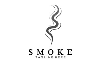 Smoke flame logo vector template v16
