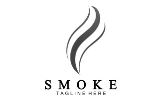Smoke flame logo vector template v22