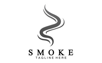 Smoke flame logo vector template v23