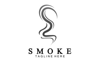Smoke flame logo vector template v24