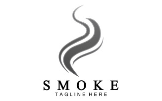 Smoke flame logo vector template v26