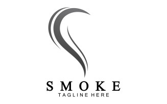 Smoke flame logo vector template v28