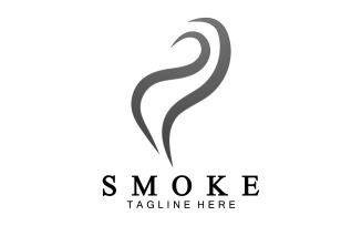 Smoke flame logo vector template v31