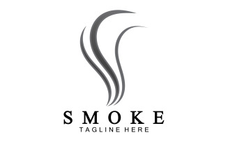 Smoke flame logo vector template v32