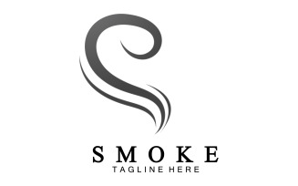 Smoke flame logo vector template v34