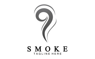 Smoke flame logo vector template v35