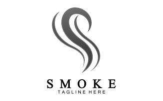 Smoke flame logo vector template v36