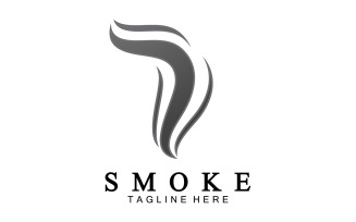 Smoke flame logo vector template v37