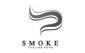 Smoke flame logo vector template v38