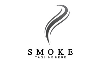 Smoke flame logo vector template v39