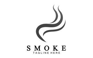 Smoke flame logo vector template v40