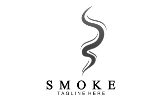 Smoke flame logo vector template v4