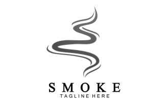 Smoke flame logo vector template v5