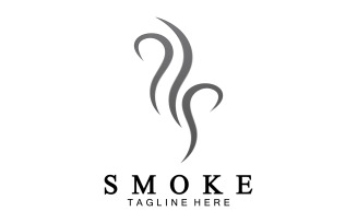 Smoke flame logo vector template v7