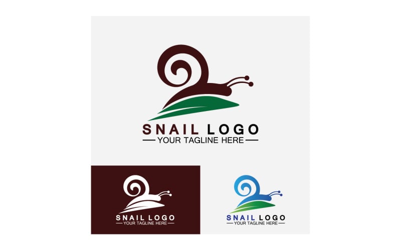 Snail animal slow logo icon vector template v12 Logo Template