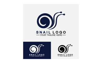 Snail animal slow logo icon vector template v13